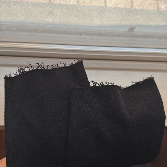 RAG & BONE Dre Low-Rise Baggy Boyfriend Cropped Black Edgy Grunge Denim Jeans - Picture 11 of 11